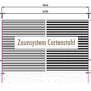 [5396-03] Zaunanlagensystem Cortenstahl