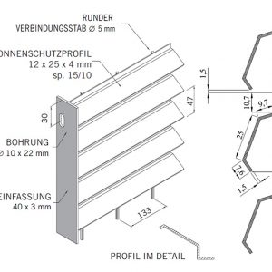 [5346-04] Zaunanlagensystem Jalou Typ 1